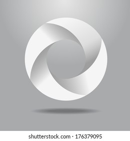 Template options banner for business project. Cyclical process. Diagram. Circular arrows. Abstract design logo. Logotype art - vector