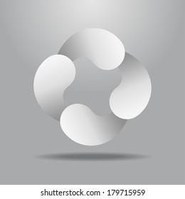 Template options banner for business project. Cyclical process. Diagram. Circular arrows. Abstract design logo. Logotype art - vector 