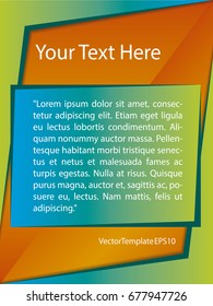 Template Orange, Blue, Green and White Pattern