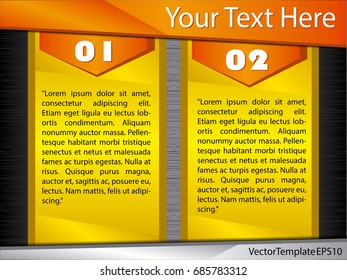 Template Orange, Gold and White Pattern