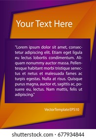 Template Orange, Purple and White text
