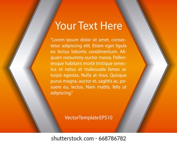 Template Orange, Silver and White Pattern