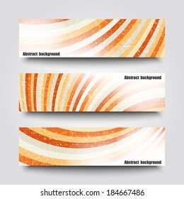 Template orange striped banner . Eps10
