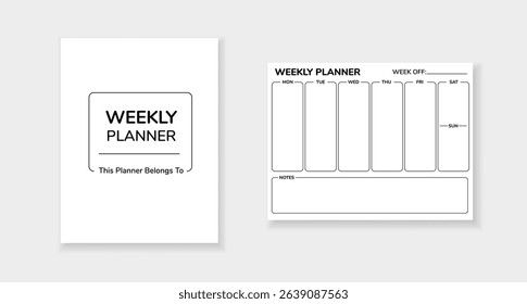 Template for organizing weekly tasks and managing time effectively with a clear, structured layout.