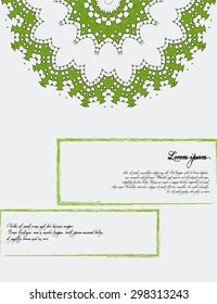 Template with oriental decoration and space for text