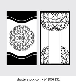 Template in oriental style. Mandala. Great for decorating flyers, wedding invitations and business cards.