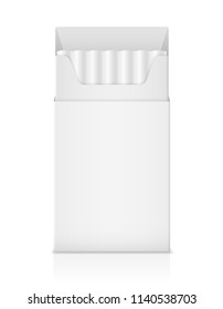 template pack of cigarettes with white filter stock vector illustration isolated on background