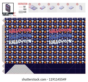 template package in shop for a holiday of halloween.stock vector illustration