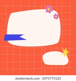 Template page for notes, notebook or postcard with abstract elements 