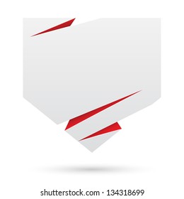 Template. Paper abstract badge. Vector