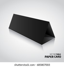 Template of paper card in black color