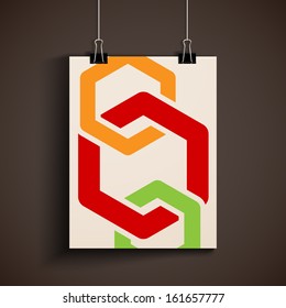 template of a paper sheet. poster mock-up