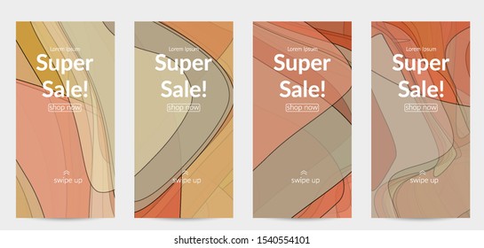 Template with pastel colored  transparent overlapping shapes creating vector mixture of acrylic paint or watercolor effect. Marble texture flat colors simple organic shapes. Nature earth design.