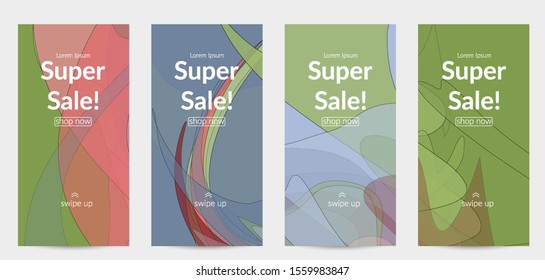 Template with pastel colored  transparent overlapping shapes creating vector mixture of acrylic paint or watercolor effect. Marble texture flat colors simple organic shapes. Nature earth design.