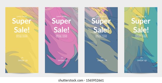 Template with pastel colored  transparent overlapping shapes creating vector mixture of acrylic paint or watercolor effect. Marble texture flat colors simple organic shapes. Nature earth design.