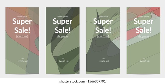 Template with pastel colored  transparent overlapping shapes creating vector mixture of acrylic paint or watercolor effect. Marble texture flat colors simple organic shapes. Nature earth design.