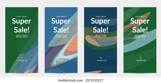 Template with pastel colored  transparent overlapping shapes creating vector mixture of acrylic paint or watercolor effect. Marble texture flat colors simple organic shapes. Nature earth design.