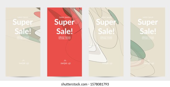 Template with pastel colored  transparent overlapping shapes creating vector mixture of acrylic paint or watercolor effect. Marble texture flat colors simple organic shapes. Nature earth design.