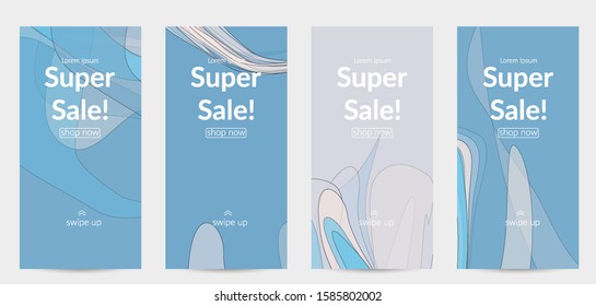 Template with pastel colored  transparent overlapping shapes creating vector mixture of acrylic paint or watercolor effect. Marble texture flat colors simple organic shapes. Nature earth design.