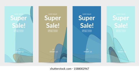 Template with pastel colored  transparent overlapping shapes creating vector mixture of acrylic paint or watercolor effect. Marble texture flat colors simple organic shapes. Nature earth design.