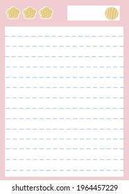 Template Of pastel paper decorating by icon cookie copy space for text for background 
