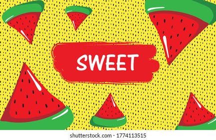 Template for pastry, shops, banner, poster, advertisement. Vector labeled bright background