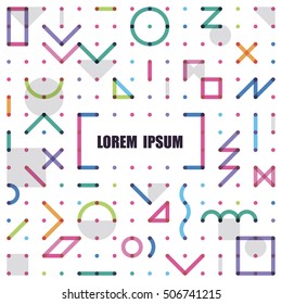 template with a pattern from geometrical elements