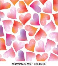 template pattern Valentine colorful hearts