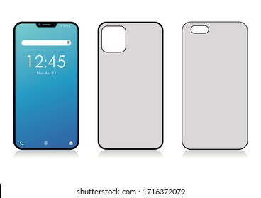 Template phone case. Case for smartphone.