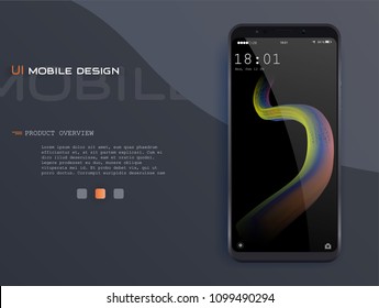 Template phone. UI, UX and GUI layout with  glossy Login Screens