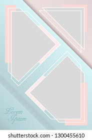 Template for photo collage or infographic in modern style. Frames for clipping masks are in the vector file. Template for a photo album