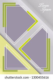 Template for photo collage or infographic in modern style. Frames for clipping masks are in the vector file. Template for a photo album