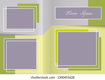 Template For Photo Collage Or Infographic In Modern Style. Frames For Clipping Masks Are In The Vector File. Template For A Photo Album