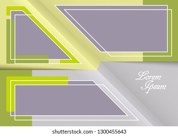 Template for photo collage or infographic in modern style. Frames for clipping masks are in the vector file. Template for a photo album