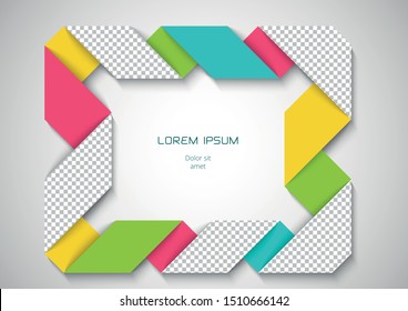 Template for photo collage in modern style. Frames for clipping masks are in the vector file. Template for a photo album
