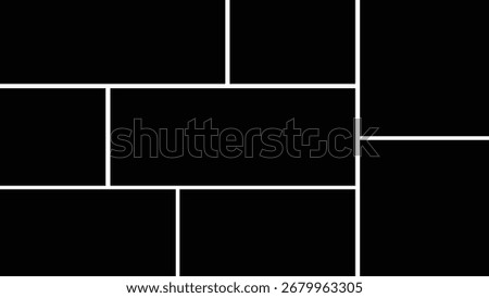 Template photo collage vector 8 pictures. Blank style moodboard, album, photo frame mockup for memory and portfolio.
