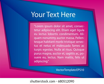Template Pink, Blue and White Pattern