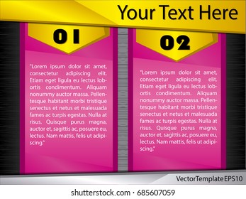 Template Pink, Gold and White Pattern