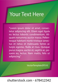 Template Pink, Green and White Pattern