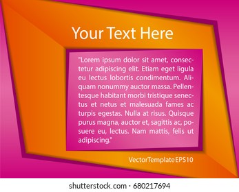 Template Pink, Orange and White Pattern