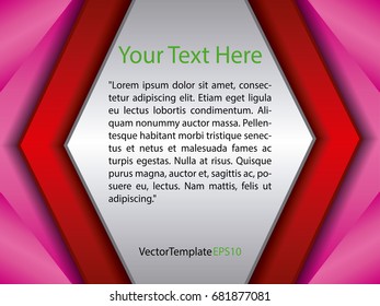 Template Pink, Silver and Red Pattern