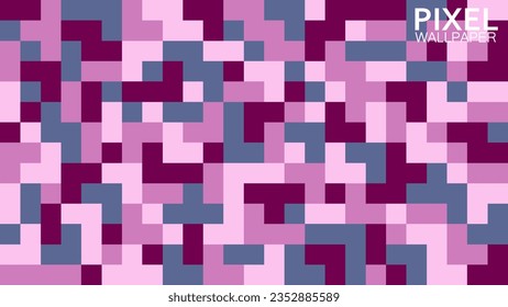 Template Pixel background abstract pink halftone color wallpaper design for Print, Web and Mobile Applications. Vector illustration. Modern and trendy style.