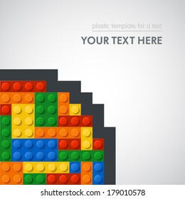 Template of plastic parts for text. 5 colors. Enjoy!