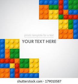 Template of plastic parts for text. 5 colors. Enjoy!