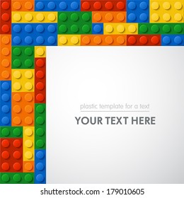 Template of plastic parts for text. 5 colors. Enjoy!