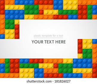 Template of plastic parts for text. 5 colors. Enjoy!