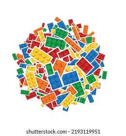 Plantilla de piezas de plástico para texto. 5 colores. Disfrutar Eps 10