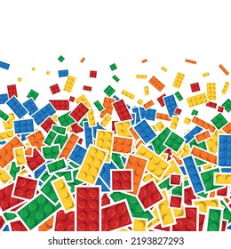 Template of plastic parts for text. 5 colors. Enjoy Eps 10