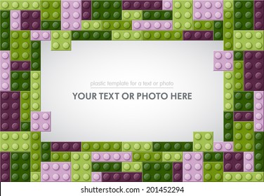 Template of plastic parts for text or photo. 5 colors. Enjoy!