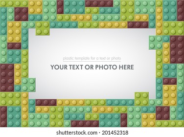 Template of plastic parts for text or photo. 5 colors. Enjoy!